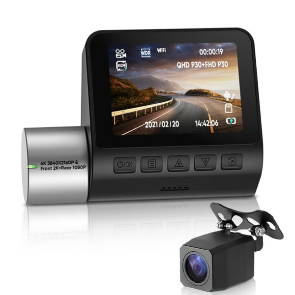 Aparat de inregistrare video trafic pentru sisteme android, fata-spate, WiFi, GPS, 2K, Sony 335, Dual Cam
