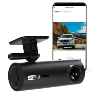 Camera DVR 4K Ultra HD WiFi pentru sisteme android, inregistrare in timpul mersului, Night Vision pentru masina, 24h pentru parcare - imagine 1