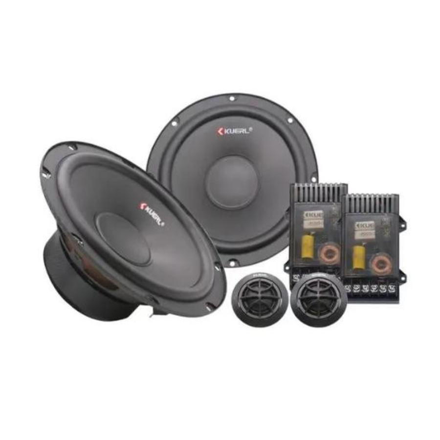 Set difuzoare componente de 6.5 inch K-6501, frecventa de 30HZ-120HZ, 90db, RMS 120W, Neagra - imagine 1