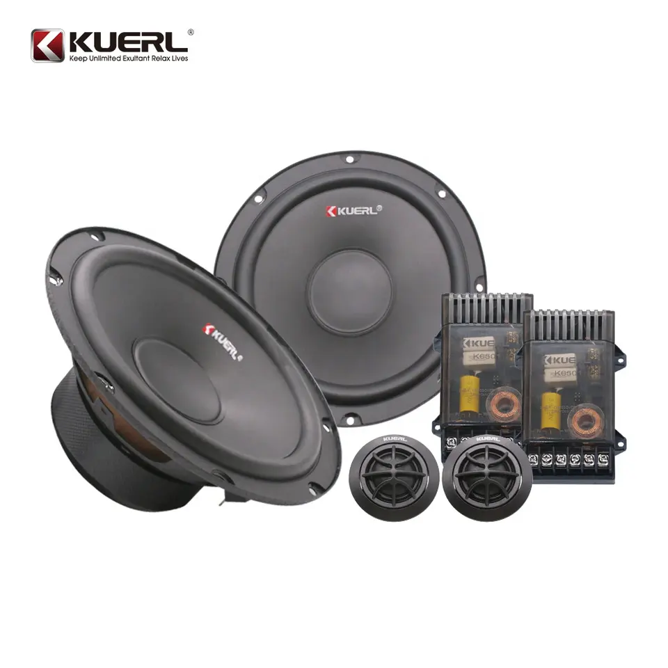 Set difuzoare componente de 6.5 inch K-6501, frecventa de 30HZ-120HZ, 90db, RMS 120W, Neagra - imagine 2