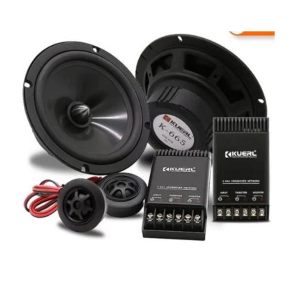 Set difuzoare componente de 6.5 inch K-665, frecventa de 40HZ-22KHZ, 92db, RMS 120W, Neagra