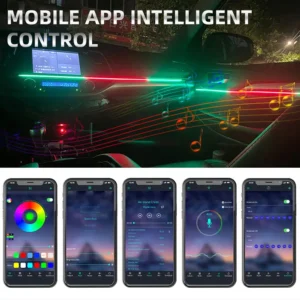 Lumini ambientale interioare Symphony 22 in 1, LED, ABS + RGB, Universale, 12V, 4x Iluminare boxe incluse - imagine 4