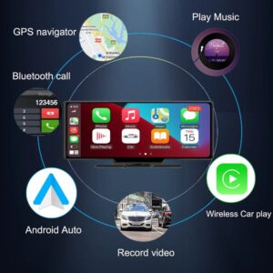 Monitor masina T10 de 10.26", unghi de vizualizare de 170 de grade, Carplay/Android Auto, fara camera - imagine 3