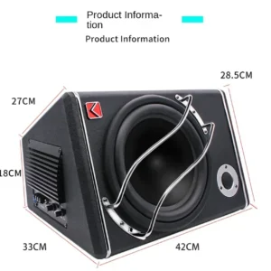 Subwoofer de 10 inch cu statie incorporata+cablaje K-879P, 1200W, frecventa de 100HZ-20KHZ, 70-90db, High Pitch - imagine 3