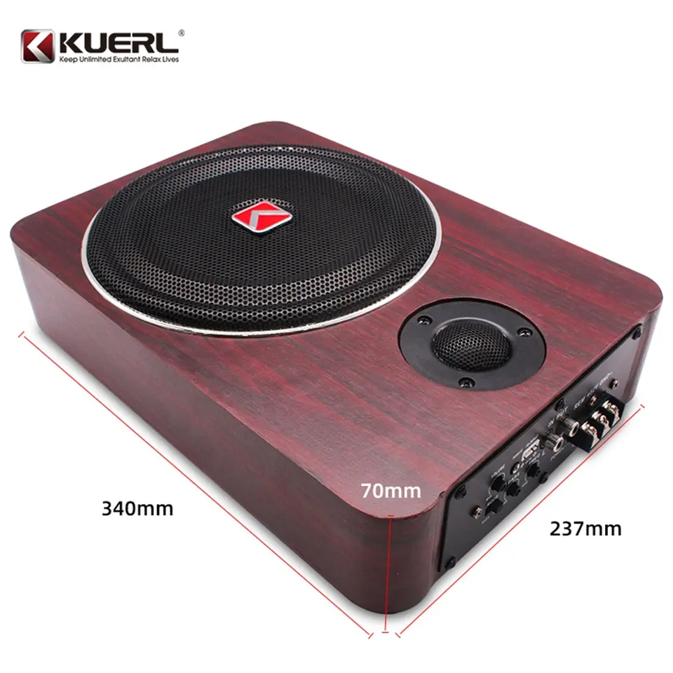Ultra-thin subwoofer activ K-F808APR cu statie incorporata, 8 inch, 12V, frecventa de 20 - 20000 Hz, 600W, fara cablaje rca - imagine 2