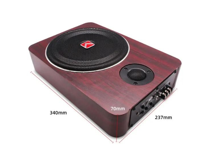 Ultra-thin subwoofer activ K-F808APR cu statie incorporata, 8 inch, 12V, frecventa de 20 - 20000 Hz, 600W, fara cablaje rca - imagine 6