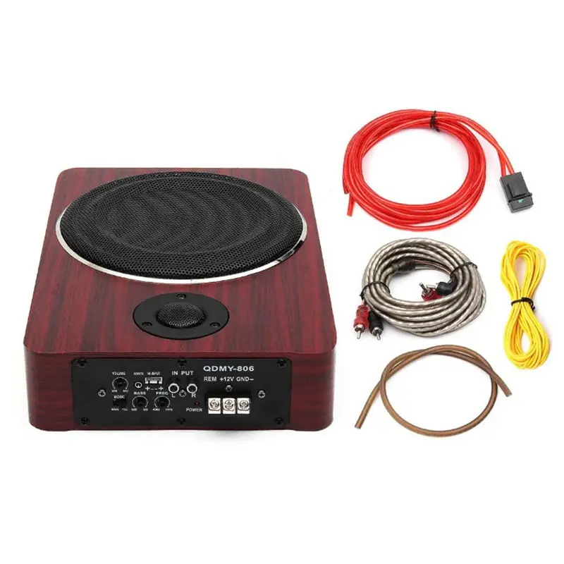 Ultra-thin subwoofer activ K-F808APR cu statie incorporata, 8 inch, 12V, frecventa de 20 - 20000 Hz, 600W, fara cablaje rca - imagine 5