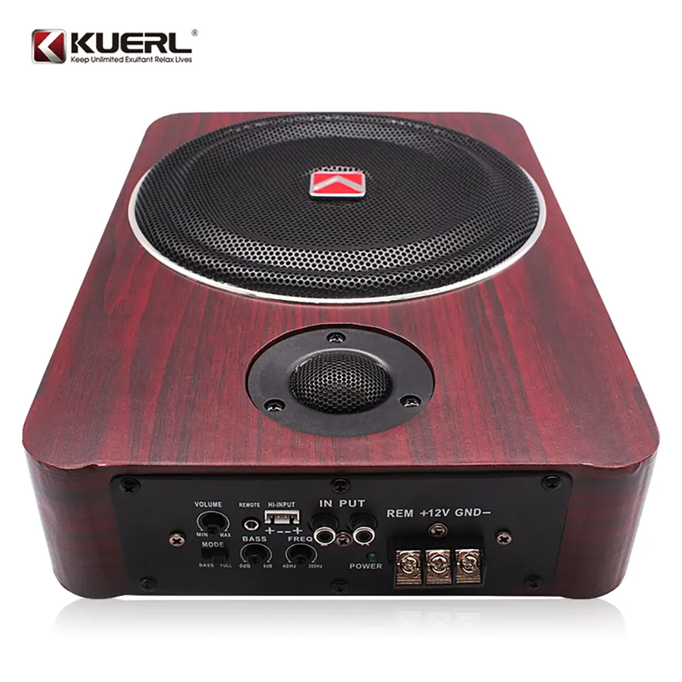 Ultra-thin subwoofer activ K-F808APR cu statie incorporata, 8 inch, 12V, frecventa de 20 - 20000 Hz, 600W, fara cablaje rca - imagine 4