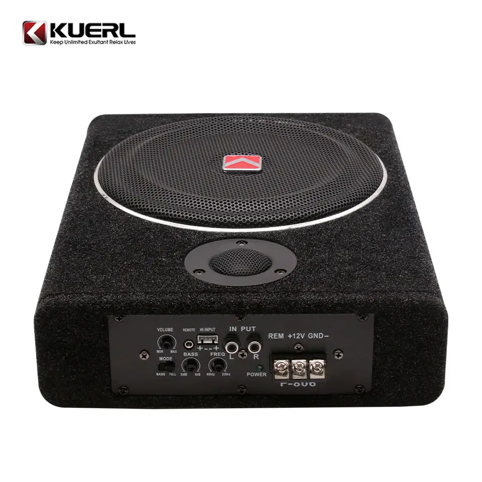 Ultra-thin subwoofer activ K-806APR cu statie incorporata, 8 inch, 12V, frecventa de 20 - 20000 Hz, 600W, fara cablaje - imagine 2