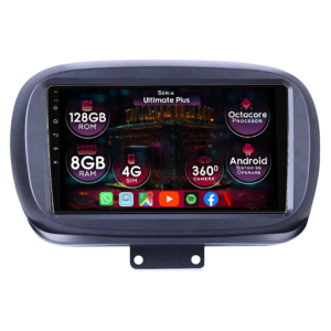 Navigatie dedicata Fiat 500X 2014-2020, 8GB RAM 128GB ROM, Octacore, Platforma 7862, Display 9" QLED 2K, Carplay&Android Auto, Android 14, Ventilator Activ - imagine 1