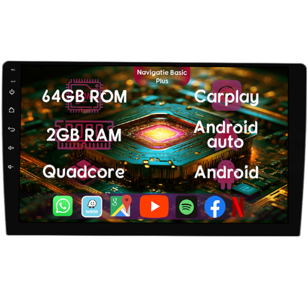 Navigatie dedicata Hyundai Azera 2006-2010, 2GB RAM 64GB ROM, Quad Core, Display 9" IPS Full HD, Carplay&Android Auto, Android 14, Suport camere AHD