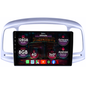 Navigatie dedicata Hyundai Accent 2006-2011, 8GB RAM 128GB ROM, Octacore, Platforma TS18, Display 9" QLED, Carplay&Android Auto, Android 14, Ventilator Activ - imagine 1