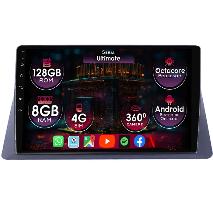 Navigatie dedicata Honda Accord 8 2008-2013, 8GB RAM 128GB ROM, Octacore, Platforma TS18, Display 10" QLED, Carplay&Android Auto, Android 14, Ventilator Activ - imagine 1