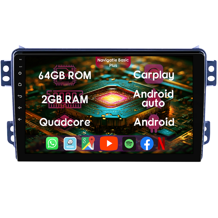 Navigatie dedicata Opel Agila 2007-2014, 2GB RAM 64GB ROM, Quad Core, Display 9" IPS Full HD, Carplay&Android Auto, Android 14, Suport camere AHD - imagine 1