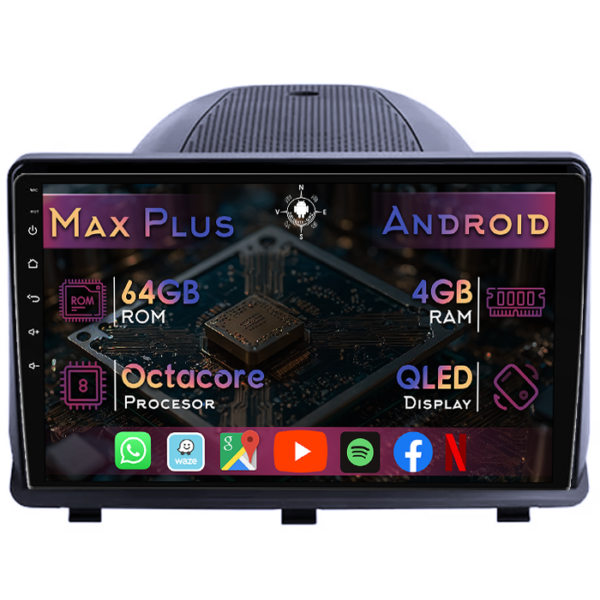 Navigatie dedicata Opel Antara 2006-2017, 4GB RAM 64GB ROM, Octacore, Display 9" QLED, Carplay&Android Auto, Android 14, Suport camere AHD
