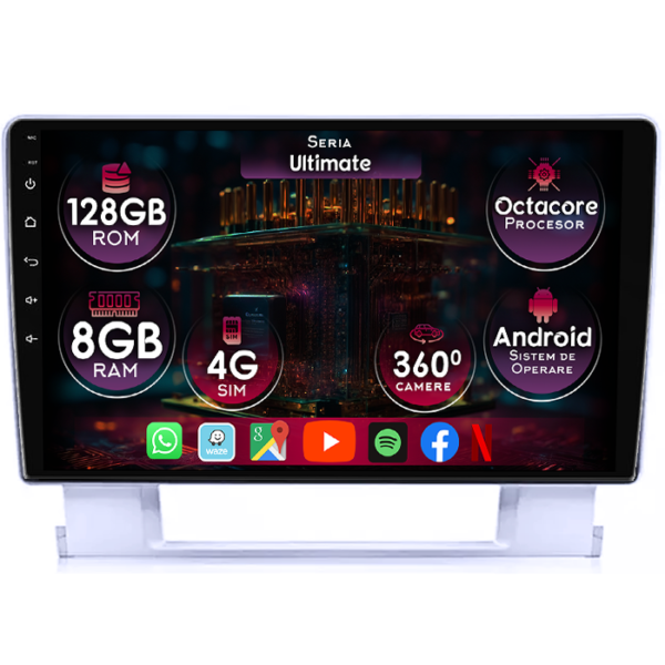 Navigatie dedicata Opel Astra J 2009-2018, 8GB RAM 128GB ROM, Octacore, Platforma TS18, Display 9" QLED, Carplay&Android Auto, Android 14, Ventilator Activ