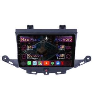 Navigatie dedicata Opel Astra K 2015-2021, 4GB RAM 64GB ROM, Octacore, Display 9" QLED, Carplay&Android Auto, Android 14, Suport camere AHD - imagine 1