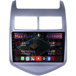 Navigatie dedicata Chevrolet Aveo 2011-2015, 4GB RAM 64GB ROM, Octacore, Display 9" QLED, Carplay&Android Auto, Android 14, Suport camere AHD - imagine 1