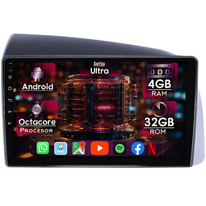 Navigatie dedicata Iveco Bronte 2014-2016, 4GB RAM 32GB ROM, Octacore, Display 9" QLED 2K, Carplay&Android Auto, Android 14, Ventilator Activ - imagine 1