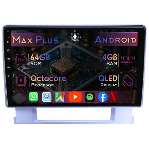 Navigatie dedicata Buick Excelle 2010-2014, 4GB RAM 64GB ROM, Octacore, Display 9" QLED, Carplay&Android Auto, Android 14, Suport camere AHD