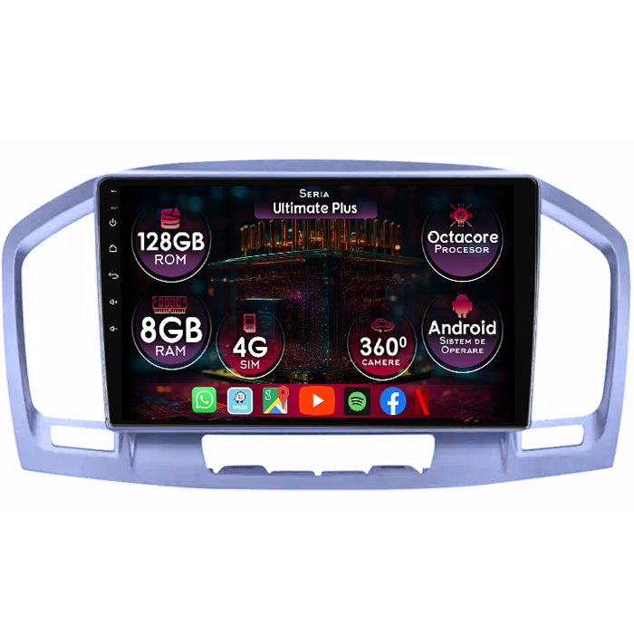 Navigatie dedicata Buick Regal 2009-2013, 8GB RAM 128GB ROM, Octacore, Platforma 7862, Display 9" QLED 2K, Carplay&Android Auto, Android 14, Ventilator Activ - imagine 1