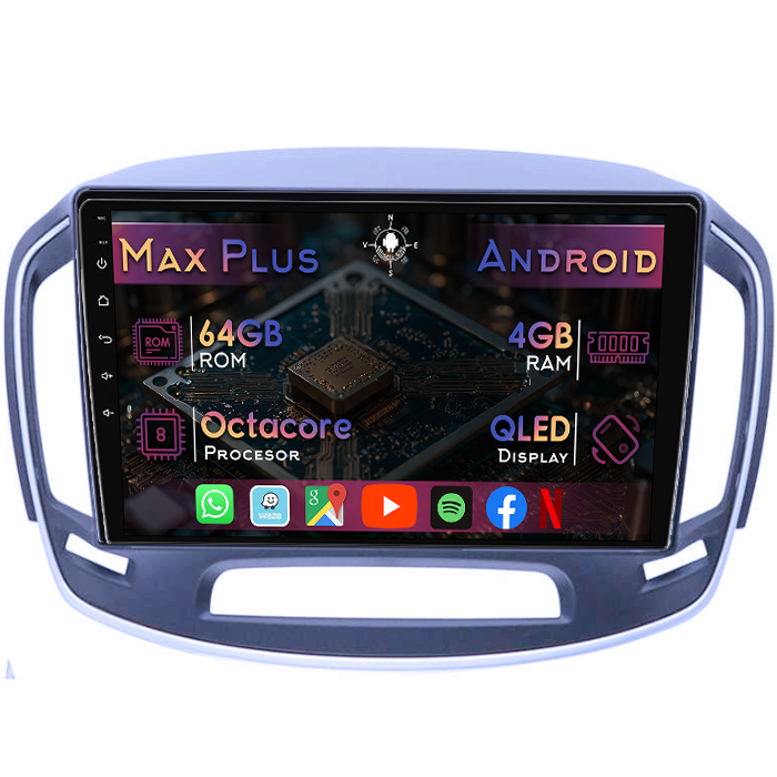 Navigatie dedicata Buick Regal 2014+, 4GB RAM 64GB ROM, Octacore, Display 10" QLED, Carplay&Android Auto, Android 14, Suport camere AHD - imagine 1