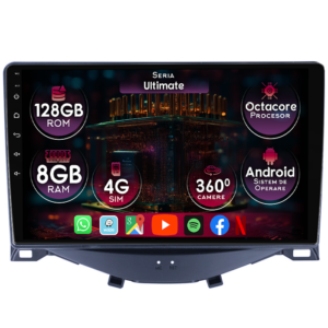 Navigatie dedicata Citroen C1 2014-2022, 8GB RAM 128GB ROM, Octacore, Platforma TS18, Display 9" QLED, Carplay&Android Auto, Android 14, Ventilator Activ - imagine 1