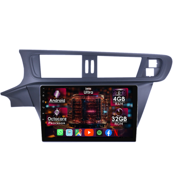 Navigatie dedicata Citroen C3-XR 2010-2015, 4GB RAM 32GB ROM, Octacore, Display 10" QLED, Carplay&Android Auto, Android 14, Ventilator Activ