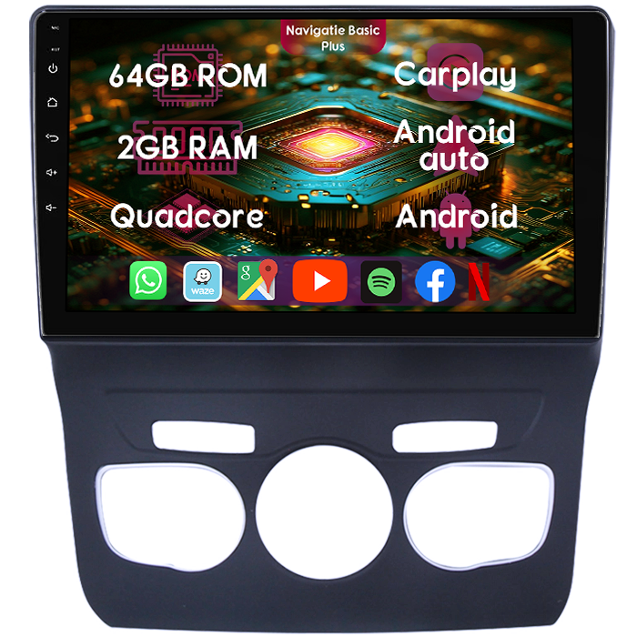 Navigatie dedicata Citroen C4 2009-2018, clima automata, 2GB RAM 64GB ROM, Quad Core, Display 10" IPS Full HD, Carplay&Android Auto, Android 14, Suport camere AHD - imagine 1
