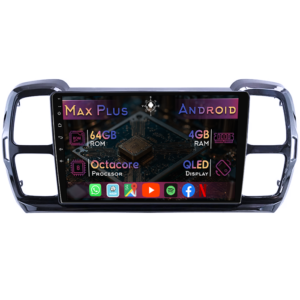 Navigatie dedicata Citroen C5 Aircross 2018+, 4GB RAM 64GB ROM, Octacore, Android 14, Display QLED 9", Carplay&Android Auto, SIM 4G - imagine 1