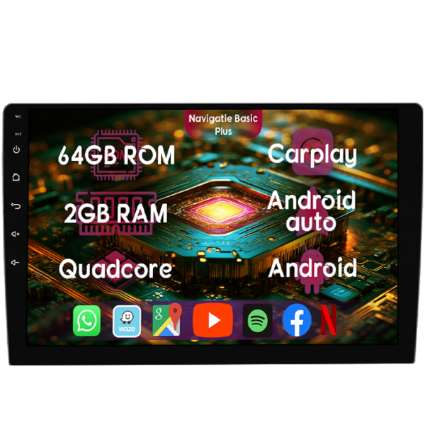 Navigatie dedicata Honda CR-V 2 2001-2006, 2GB RAM 64GB ROM, Quad Core, Display 7" IPS Full HD, Carplay&Android Auto, Android 14, Suport camere AHD