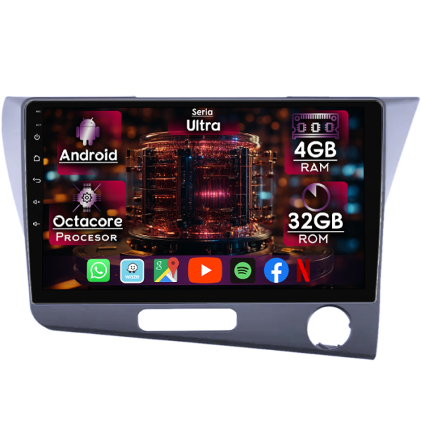 Navigatie dedicata Honda CR-Z, 4GB RAM 32GB ROM, Octacore, Display 9" QLED, Carplay&Android Auto, Android 14, Ventilator Activ