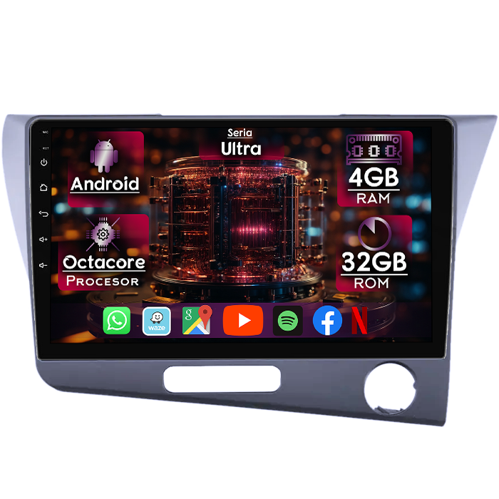 Navigatie dedicata Honda CR-Z, 4GB RAM 32GB ROM, Octacore, Display 9" QLED, Carplay&Android Auto, Android 14, Ventilator Activ - imagine 1