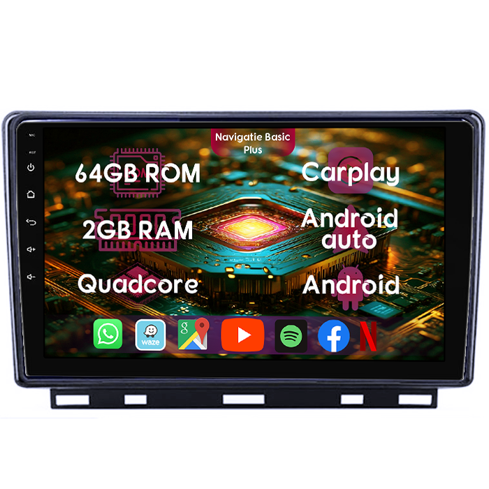 Navigatie dedicata Renault Clio 5 2019+, 2GB RAM 64GB ROM, Quad Core, Display 9" IPS Full HD, Carplay&Android Auto, Android 14, Suport camere AHD - imagine 1