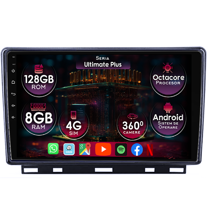 Navigatie dedicata Renault Clio 5 2019+, 8GB RAM 128GB ROM, Octacore, Platforma 7862, Display 9" QLED, Carplay&Android Auto, Android 14, Ventilator Activ - imagine 1