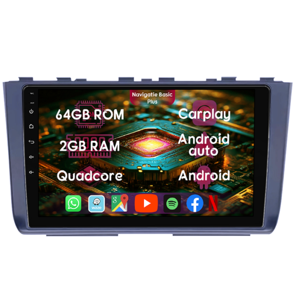 Navigatie dedicata Hyundai IX25 2021, 2GB RAM 64GB ROM, Quad Core, Display 9" IPS Full HD, Carplay&Android Auto, Android 14, Suport camere AHD