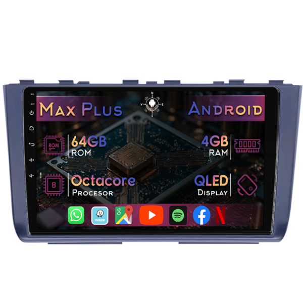 Navigatie dedicata Hyundai IX25 2021, 4GB RAM 64GB ROM, Octacore, Display 9" QLED, Carplay&Android Auto, Android 14, Suport camere AHD
