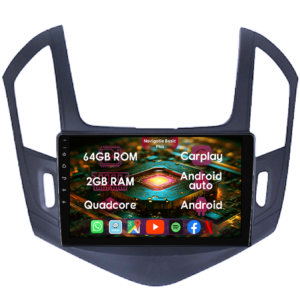 Navigatie dedicata Chevrolet Cruze 2013-2015, 2GB RAM 64GB ROM, Quad Core, Display 9" IPS Full HD, Carplay&Android Auto, Android 14, Suport camere AHD - imagine 1