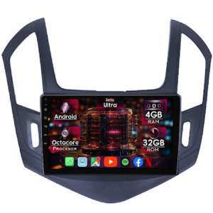 Navigatie dedicata Chevrolet Cruze 2013-2015, 4GB RAM 32GB ROM, Octacore, Display 9" QLED 2K, Carplay&Android Auto, Android 14, Ventilator Activ - imagine 1