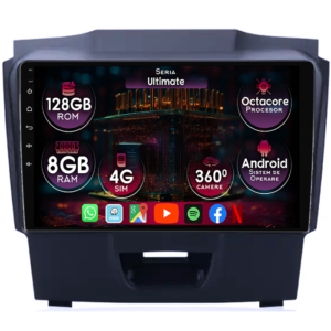 Navigatie dedicata Isuzu D-Max 2017, 8GB RAM 128GB ROM, Octacore, Platforma TS18, Display 9" QLED, Carplay&Android Auto, Android 14, Ventilator Activ - imagine 1