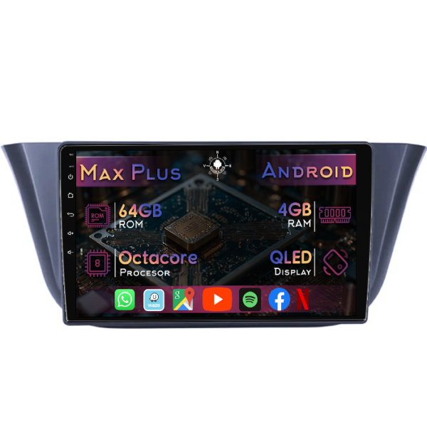 Navigatie dedicata Iveco Daily VI 2018, 4GB RAM 64GB ROM, Octacore, Display 9" QLED, Carplay&Android Auto, Android 14, Suport camere AHD
