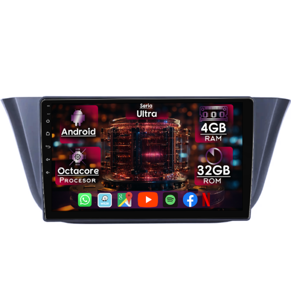 Navigatie dedicata Iveco Daily VI 2018, 4GB RAM 32GB ROM, Octacore, Display 9" QLED, Carplay&Android Auto, Android 14, Ventilator Activ