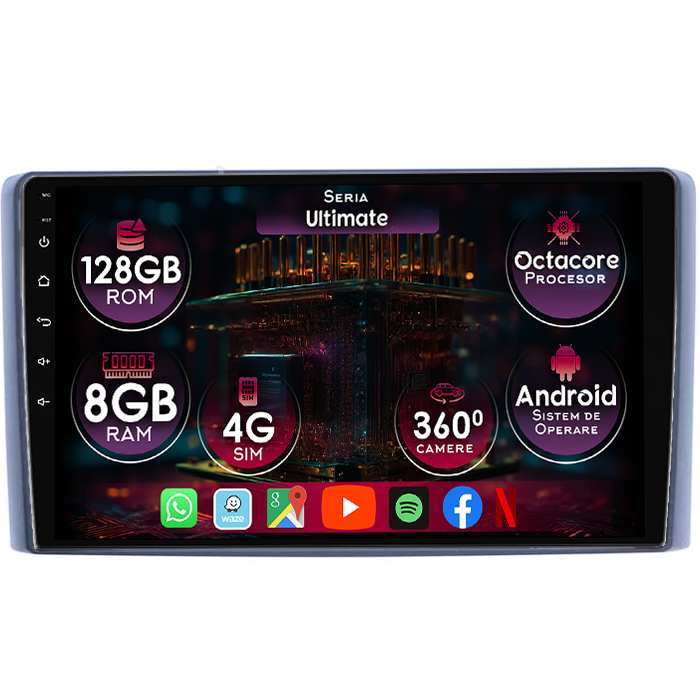 Navigatie dedicata Iveco Daily 2007-2014, 8GB RAM 128GB ROM, Octacore, Platforma TS18, Display 9" QLED, Carplay&Android Auto, Android 14, Ventilator Activ - imagine 1