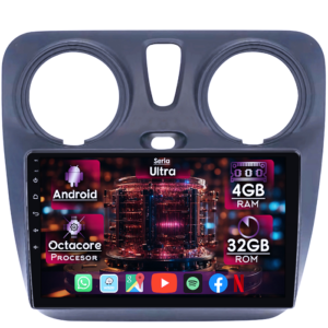Navigatie dedicata Dacia Dokker 2012+, 4GB RAM 32GB ROM, Octacore, Display 9" QLED 2K, Carplay&Android Auto, Android 14, Ventilator Activ - imagine 1
