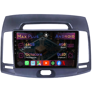 Navigatie dedicata Hyundai Elantra 2006-2011, 4GB RAM 64GB ROM, Octacore, Display 9" QLED, Carplay&Android Auto, Android 14, Suport camere AHD - imagine 1