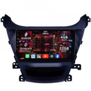 Navigatie dedicata Hyundai Elantra 2014-2016, 4GB RAM 32GB ROM, Octacore, Display 9" QLED 2K, Carplay&Android Auto, Android 14, Ventilator Activ - imagine 1
