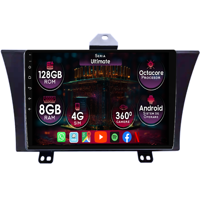 Navigatie dedicata Honda Elysion 2012-2015, 8GB RAM 128GB ROM, Octacore, Platforma TS18, Display 9" QLED, Carplay&Android Auto, Android 14, Ventilator Activ - imagine 1