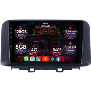Navigatie dedicata Hyundai Encino 2018-2020, 8GB RAM 128GB ROM, Octacore, Platforma TS18, Display 9" QLED, Carplay&Android Auto, Android 14, Ventilator Activ - imagine 1