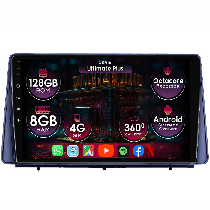 Navigatie dedicata Ford Focus 4 2019+, 8GB RAM 128GB ROM, Octacore, Platforma 7862, Display 10" QLED 2K, Carplay&Android Auto, Android 14, Ventilator Activ - imagine 1