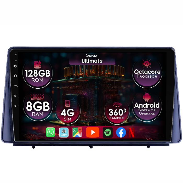 Navigatie dedicata Ford Focus 4 2019+, 8GB RAM 128GB ROM, Octacore, Platforma TS18, Display 10" QLED, Carplay&Android Auto, Android 14, Ventilator Activ - imagine 1